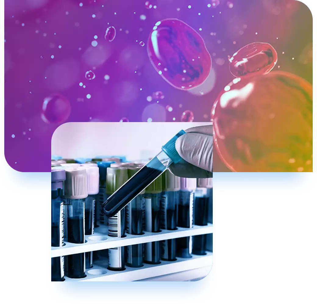 Grabbing a test tube from a sample section 