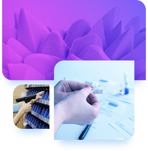Adding a label to a test tube and scanning products